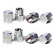 Circuit Performance Series Silver Aluminum Valve Stem Caps (8 Pieces) VC3