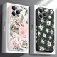 Shockproof Case For iPhone 15 14 Pro Max 13 12 11 XR 7 8 Floral Slim Phone Cover