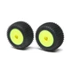 Team Losi Part #LOS41009 Step Pin Mounted Rear Tires, Yellow (2): Mini-T 2.0