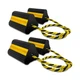 HOXWELL Wheel Chocks (2pair/4pack with Rope) for RV Trailer Camper Truck Car ...