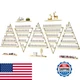 10Pcs Metal Wall-Mounted Nail Polish Storage Racks Lorvain 5 Tiers Gold