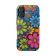 Retro 60s Flower Power Design Tough Phone Case For IPhone
