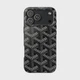 Parisian Houndstooth Phone Case: Designer Dogtooth Black Tough Case For Iphone
