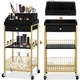 Nauwabarn Large Makeup Organizer Cart Hair Tool Holder Rolling Makeup Cart