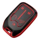 Tukellen for Chevy Key Fob Cover Soft TPU Full Protection 5 Button, Red 