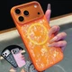 For iPhone 17 Pro Max 16 15 14 13 Cute Glossy Magnetic Case with Pearl Pattern
