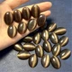 JM013 25x18x7mm 20pcs Brown Natural Grystal Quartz Oval CAB