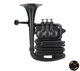 NUVO jHorn Plastic Wind Instrument in Bb/C Black/Black N610JHBBK [Includes