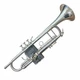 Silver Vincent Bach Stradivarius B-flat Model 37 Trumpet with Accessories
