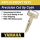 Yamaha Ignition Key Cut to Code Motorcycle Replacement A34344-A44331