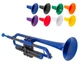 pBone PTRUMPET1B The Plastic Trumpet  Blue (2016 version)