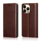 with iPhone 14 Max Case Wallet-Genuine Leather Flip Case-RFID Blocking Card H...