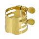 Gold Alto Saxophone Clarinet Ligature with Double Screws Fastener Accessory