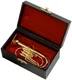 KURT ADLER 3.75" BRASS TUBA w/CASE MUSICAL INSTRUMENT XMAS ORNAMENT J4543