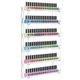 Femeli 21 21 Inch Nail Polish Wall Rack Easy To Install Clear Acrylic Nail