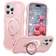 Magnetic for Case, Compatible with MagSafe Built-in iPhone 16 Pro Max Pink