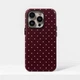 Pretty Please Burgundy Polka Dot Phone Case Cute Aesthetic iPhone 11-17