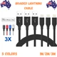 3X Braided USB Charger Phone Cable Data Cord For iPhone 14 13 12 Pro Max XR iPad