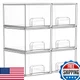 Vtopmart 6 Pack Small Clear Stackable Storage Drawersacrylic Bathroom Makeup