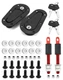 QWORK Flush Hood Latch and Pin Kit, Universal Racing Car One Size, Black 