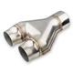 Vurkcy 3 inch Exhaust Y Pipe, 3" Single to 2.5" Dual Adapter Silvery 