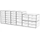 Yfxcvsl Acrylic Makeup Organizer 31 Drawers 6 Pack Clear Storage Drawers