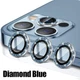 3Pcs Metal Lens Protector Glass for IPhone 16 13 12 11 14 15 Pro Max Mini Back C