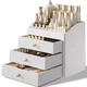 LADSTAG Vanity Organizers,Luxury Skincare Organizer with 3 Tier Drawers,Beige...