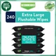 DUDE Wipes Flushable Wipes, XL Wet Wipes for At Home Use, Mint Chill, 240 Count