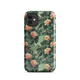 Rose Themed Tough Case for iPhone&reg; Floral Cell Phone Cover  Green 15 14 Pro Max