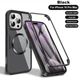For iPhone 16 Pro Max 15 14 13 Mag Safe Clear Case w/ Built-in Screen Protector