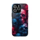 Red Blue Skulls Dark Tough Case For IPhone , Phone Cover Protective Best Gift
