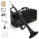 Bb Trumpet Brass Standard Black Student Beginner Kit Hard Case Vangoa Instrument