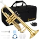 Trumpet Set Brass Student Instrument Gold Eavnbaek Standard Beginner Advanced