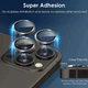 3Pcs Metal  back camera Lens Protector Glass For iPhone 15 13 12 11 14 Pro Max