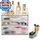 Plinjoy Makeup Organizer Countertop Large Cosmetic Display Cases Cosmetic