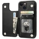 with iPhone 13 Wallet Case with , PU Leather Kickstand Card Slots Case, Doubl...