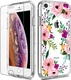 LUHOURI Floral Heavy Duty Protective Hard Case for iPhone 8 & iphone 7