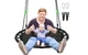 YSEJOMP YPQQ-JY-40-DD Black Round Saucer Swing+Handles+5FT Extra Straps 40in Dia