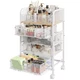 Hongtamoya Makeup Cart Organizer with 4 Drawers, Large Floor 4 White Hongtamoya Makeup Cart Organizer with 4 Drawers, Large Floor 4 White
