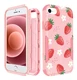 Plakill for iPhone SE Case 2020/2022/3rd 7/8/SE, Cute Strawberry 