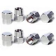 Circuit Performance VC3 Series Silver Aluminum Valve Stem Caps 8 Pieces