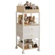 Zquyaj Floor Makeup Organizer Storage Cart - Rolling Makeup Cart Drawers