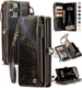 iPhone 12 Pro Max Wallet Case RFID Zipper Flip Coffee