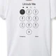Unlock Me iphone Funny T shirt Tee cell phone buttons password code