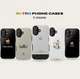 Retro Tech Phone Case for iPhone 11-17 Vintage 90s Rainbow Style