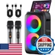 Peski Karaoke Machine Portable Bluetooth Speaker 2 Wireless Karaoke Microphones
