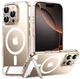 Magnetic Compatible with iPhone 16 Pro Max Case, [Built-in Invisible Kickstan...