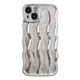 Silver iPhone 13 Case Soft Silicone Raised Bezel Scratch Drop Resistant Cover