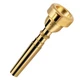 Cheerock 7C Trumpet Mouthpiece - Gold Plated Brass Compatible Gold, 